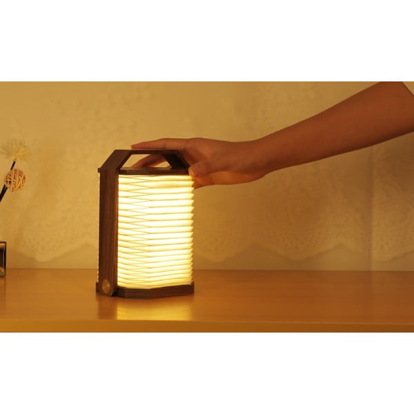 Fehér-sötét natúr színű USB fénydekoráció Origami – Gingko-image-2