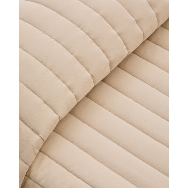 Bézs bio pamut steppelt ágytakaró 180x240 cm Sini – Kave Home-image-4