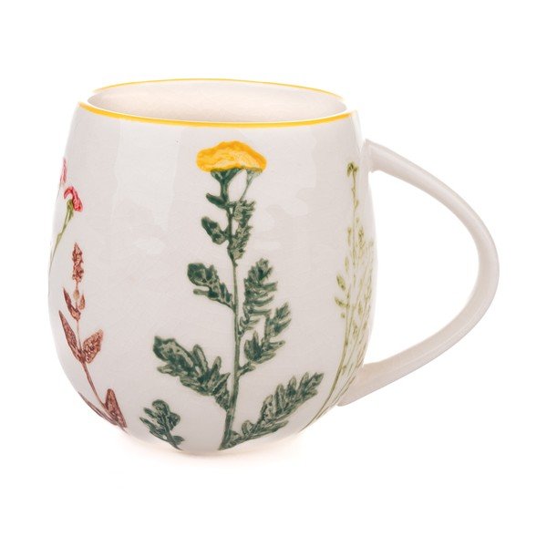 Fehér porcelán bögre 500 ml Flower Garden – Dakls