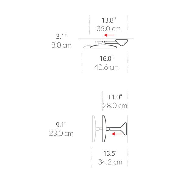 Fali-kozmetikai tükör világítással-nagyítós (ötszörös) ø 20 cm Sensor – simplehuman-image-1