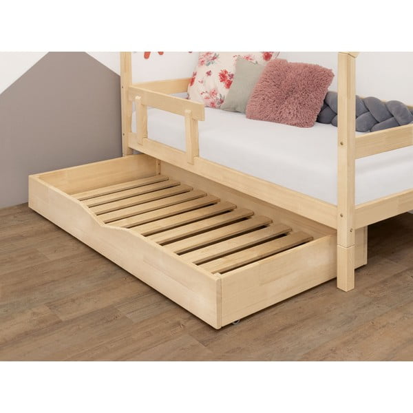 Buddy ágy alatti fa fiók ágyráccsal és teljes aljzattal, 80 x 140 cm - Benlemi