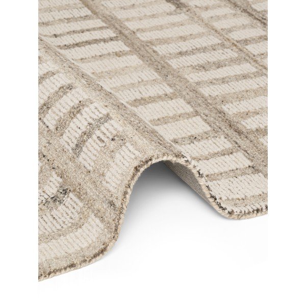 Krémszínű kézi szövésű gyapjú szőnyeg 80x150 cm Boho 1.0 Linara – Vikosa-image-4