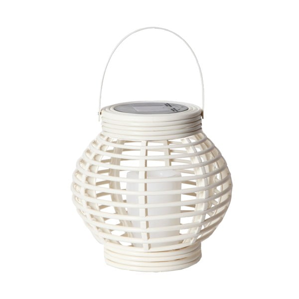 Rustic fehér napelemes LED lámpás, magasság 16 cm - Star Trading