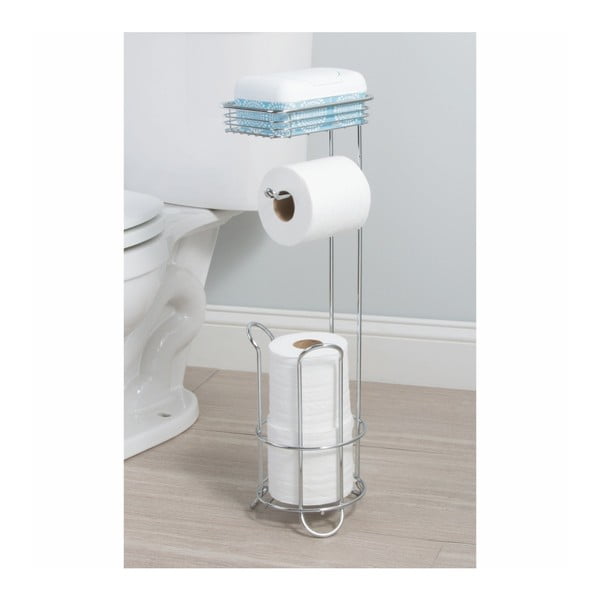 Acél WC-papír tartó állvány polccal - iDesign-image-3