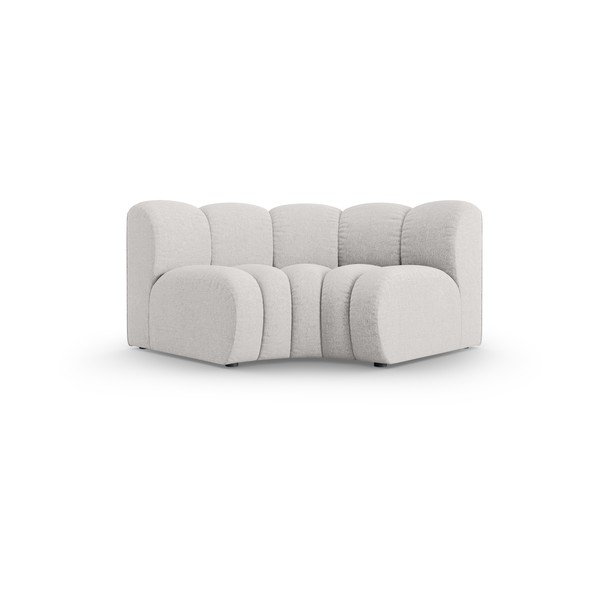 Világosszürke zsenília kanapé modul (variálható sarok) Lupine – Micadoni 