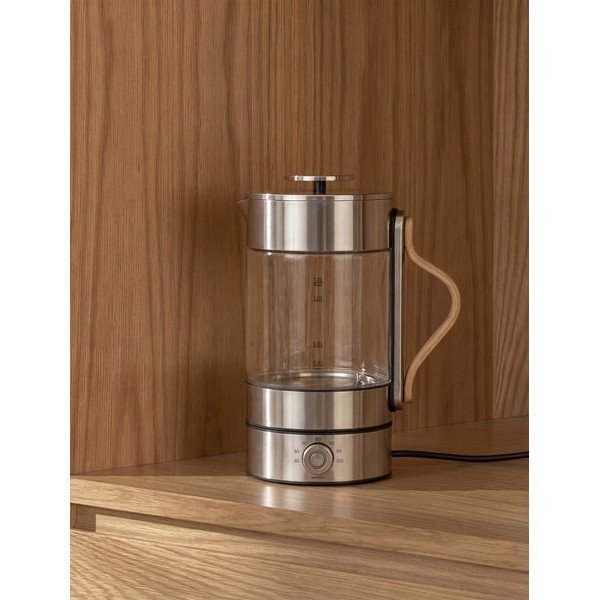 Ezüstszínű üveg vízforraló 1,2 l Emma – Stelton-image-2