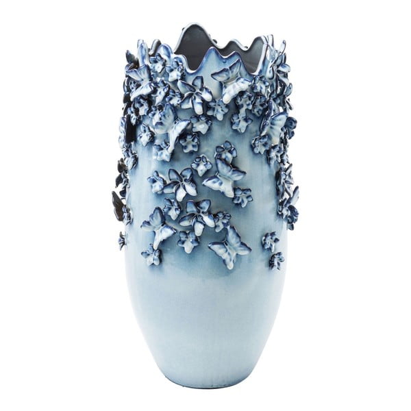 Butterflies kék váza, 50 cm - Kare Design