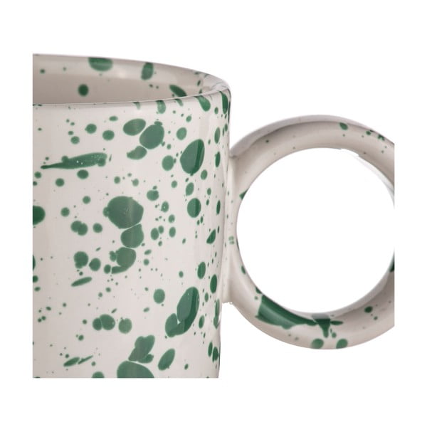 Fehér-zöld agyagkerámia bögre szett 2 db-os 450 ml Carnival – Ladelle-image-3
