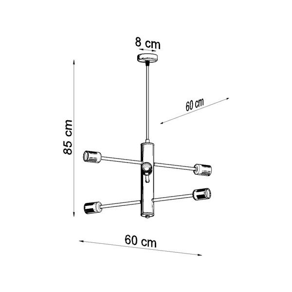 Donato 6 fekete mennyezeti lámpa - Sollux-image-3