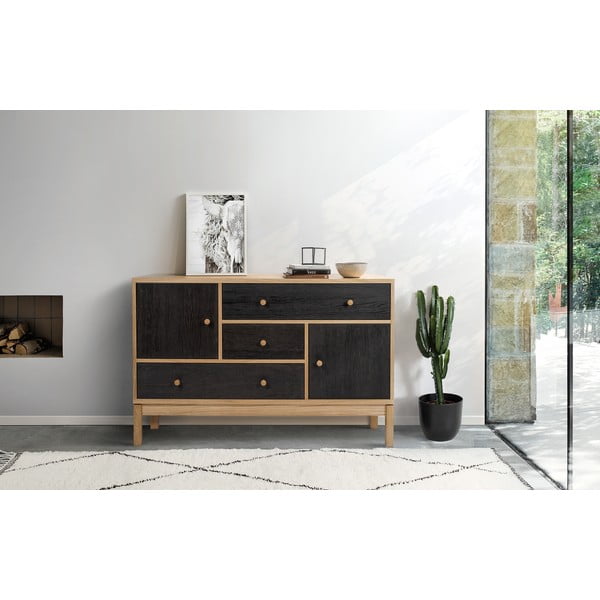AbbeyWood fekete-barna komód - Woodman-image-1