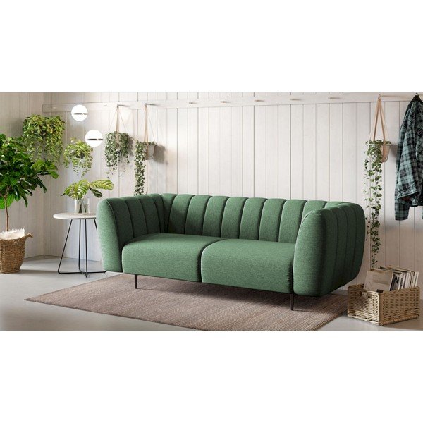 Sötétzöld kanapé 210 cm Shel – Ghado-image-1
