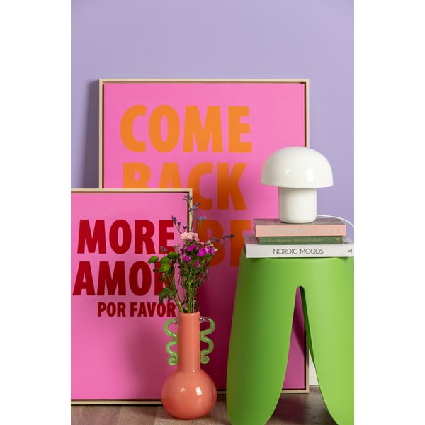 Fehér asztali lámpa fém búrával (magasság 20 cm) Fat Mushroom – Leitmotiv-image-1