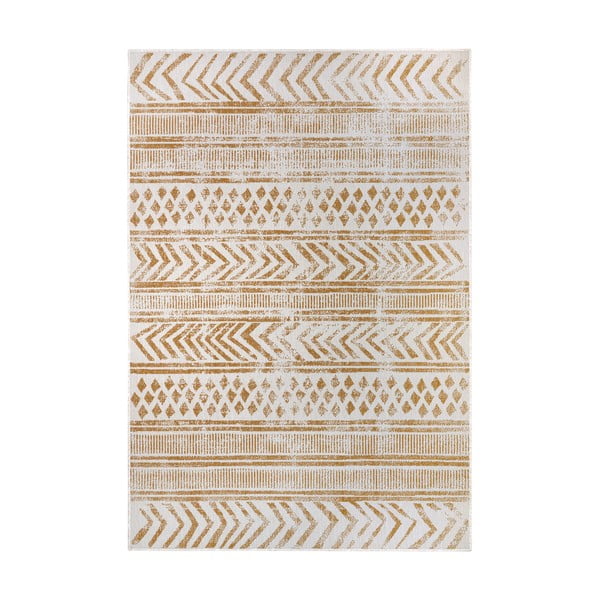 Okkersárga-fehér kültéri szőnyeg 80x150 cm Biri – NORTHRUGS