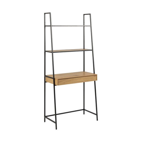 Seaford könyvespolc tölgyfa dekorral, 77 x 175 cm - Actona-image-2