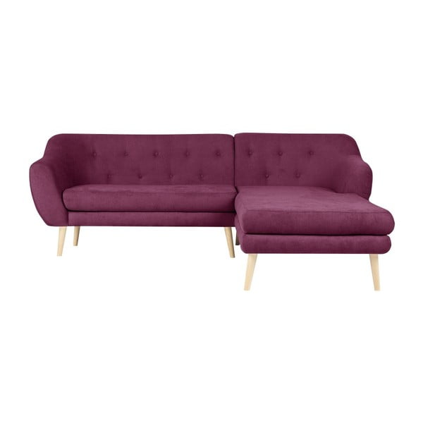 Sicile lila kanapé jobboldali fekvőfotellel - Mazzini Sofas