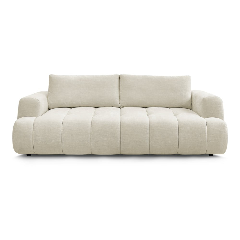 Bézs kinyitható-tárolóhelyes kanapé 251 cm Fuji  Bobochic Paris