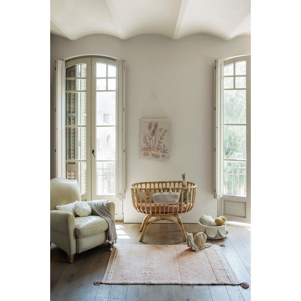 Világos rózsaszín mosható kézi szövésű pamut szőnyeg 90x130 cm Bloom Rose – Lorena Canals-image-3