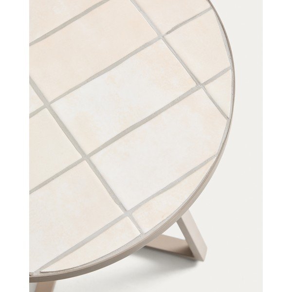 Kerek kerti kisasztal kerámia asztallappal ø 45 cm Tella – Kave Home-image-3