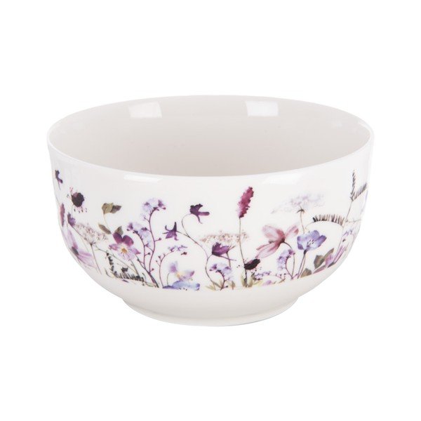 Fehér-lila porcelán leveses tálka 500 ml Louka – Orion-image-2