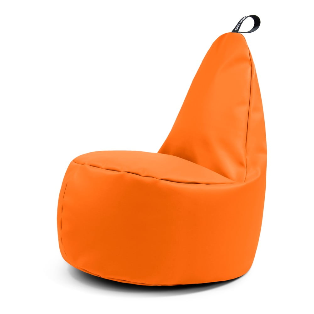 Narancssárga bőrutánzat babzsákfotel Lull XL  So Soft?