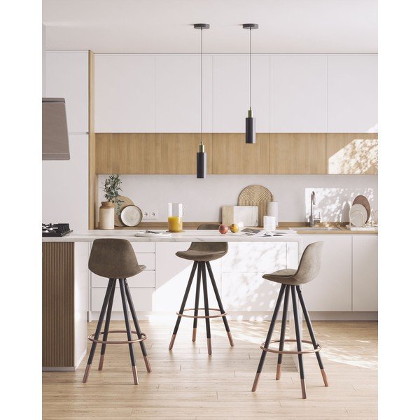 Barna bárszék (ülésmagasság 75 cm) Slad – Kave Home-image-1