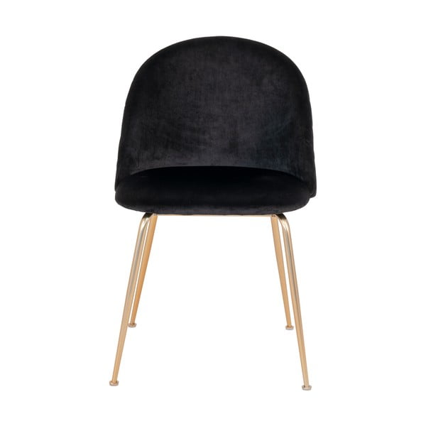 Fekete bársony étkezőszék szett 2 db-os Geneve – House Nordic-image-1