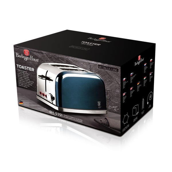 Kék kenyérpirító Aquamarine Metallic Line - BerlingerHaus-image-3