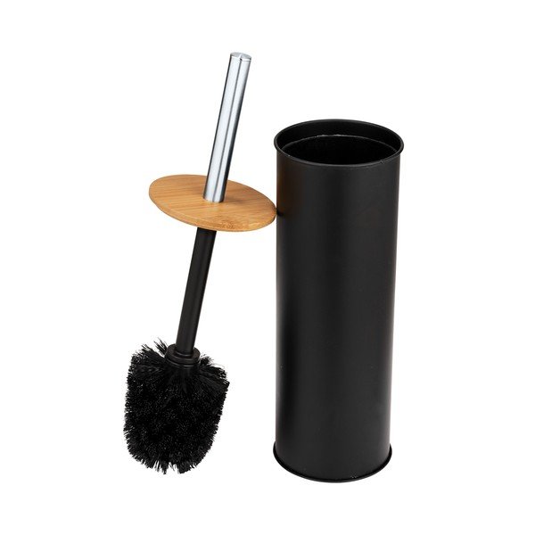 Fekete acél WC-kefe Tortona – Wenko-image-1