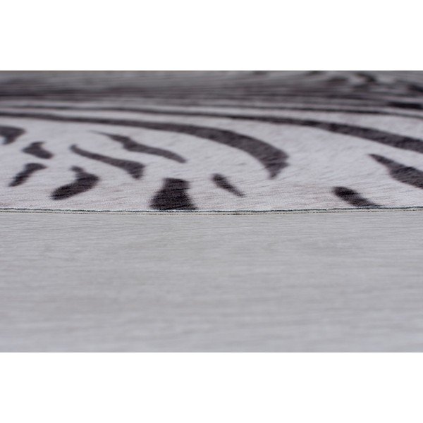Fehér-fekete szintetikus szőrme szőnyeg 195x155 cm - Flair Rugs-image-4
