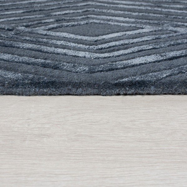 Diamonds kék gyapjú szőnyeg, 160 x 230 cm - Flair Rugs-image-3