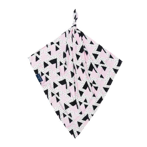 Pink Triangle mintás pólya bambusz viszkózból, 30 x 30 cm - KICOTI