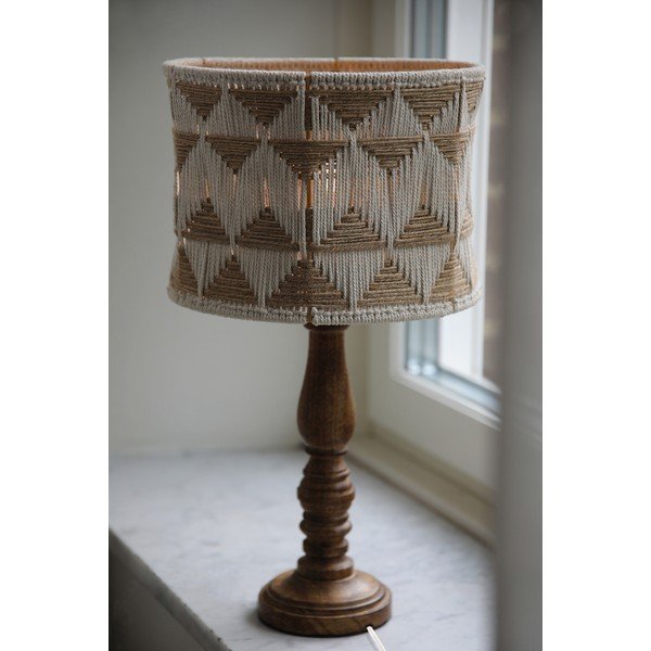 Barna-natúr színű asztali lámpa textil-juta búrával (magasság 45 cm) Ano – Markslöjd-image-2