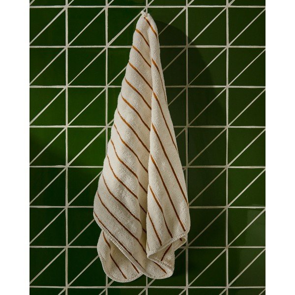 Narancssárga-bézs frottír pamut törölköző 50x90 cm Dorane – Kave Home-image-1