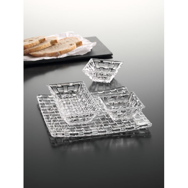 Bossa Nova 3 db kristályüveg tál és 1 db kristályüveg tálca - Nachtmann-image-2