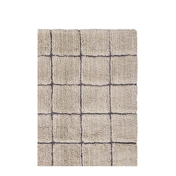 Bézs kézi szövésű gyapjú futószőnyeg 80x230 cm Mosaic Sandstone – Lorena Canals-image-4