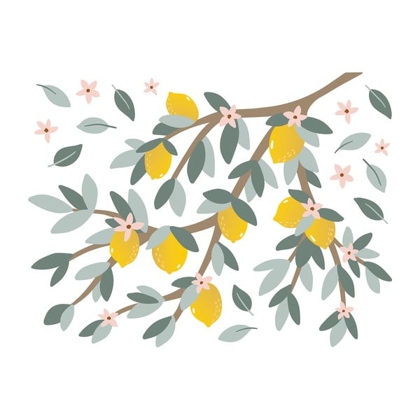 Matrica lap 64x48 cm Lemons On A Branch – Lilipinso