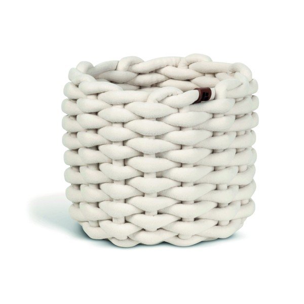 Textil tárolókosár ø 21x17 cm Peach Skin Round S – Bigso