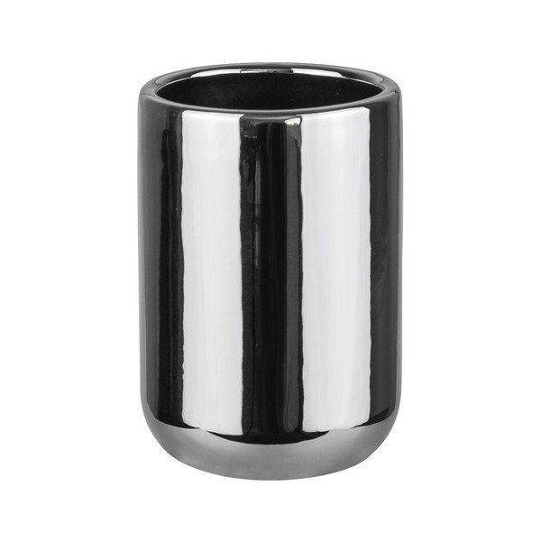 Ezüstszínű kerámia fogkefetartó pohár Lotus – Mette Ditmer Denmark