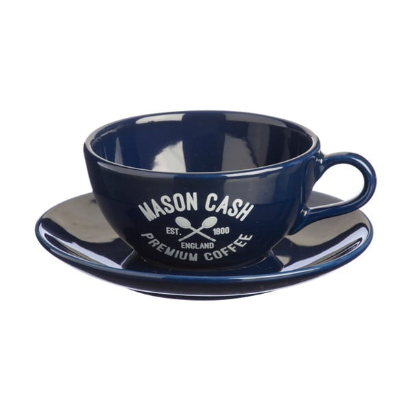 Varsity Cappuccino sötétkék csésze és csészealj - Mason Cash