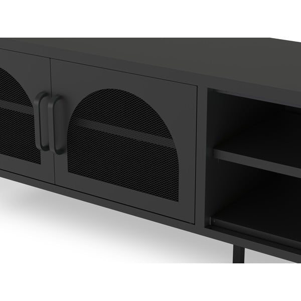 Fekete TV-állvány 160x50 cm Diora – Marckeric-image-4