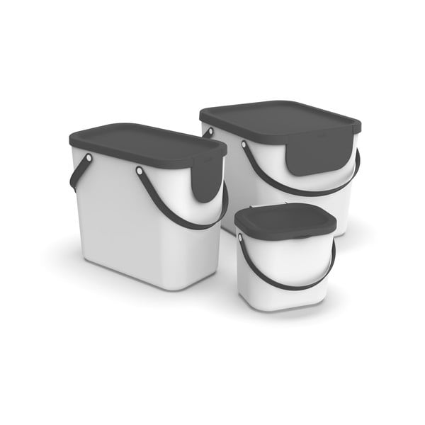 Szelektív szemetes újrahasznosított műanyagból 40 l Albula - Rotho-image-4