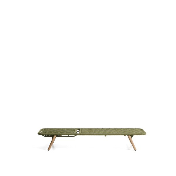Zöld fém állítható kerti napozóágy Dandara – Kave Home-image-4