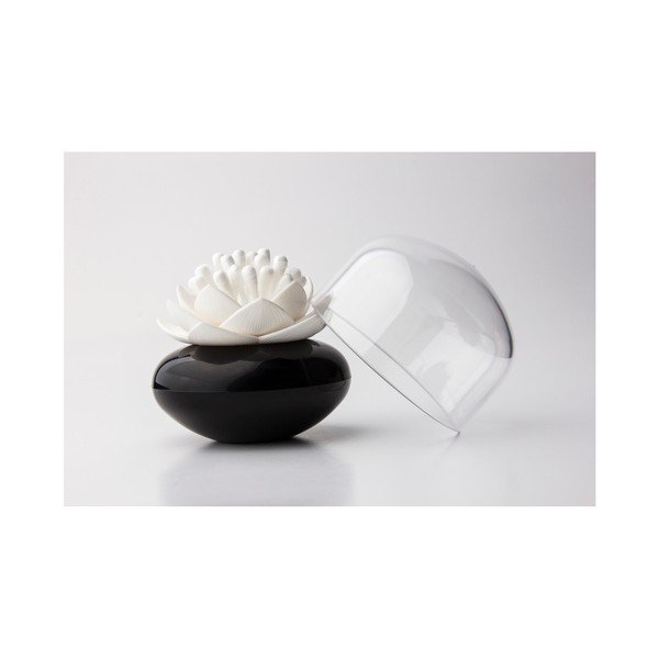 Lotus Cotton Bud fekete-fehér fültisztító pálcika tartó - Qualy&CO-image-1