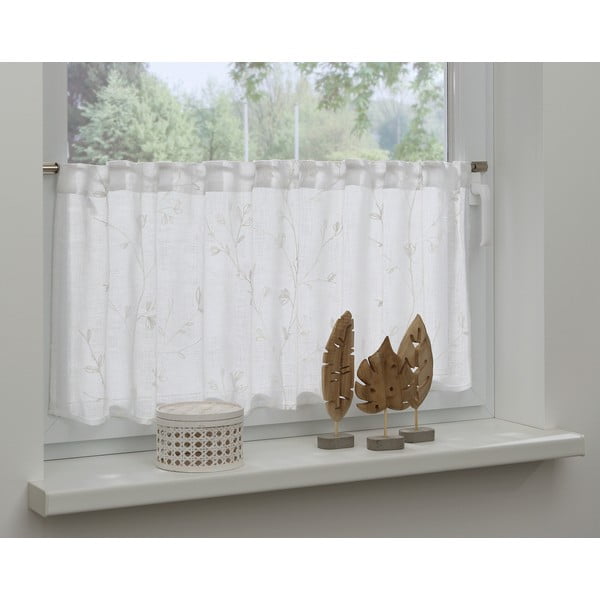 Fehér átlátszó függöny 45x140 cm - Gardinia-image-1