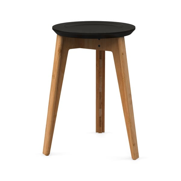 Button bambusz szék fekete bükkfa ülőlappal - We Do Wood