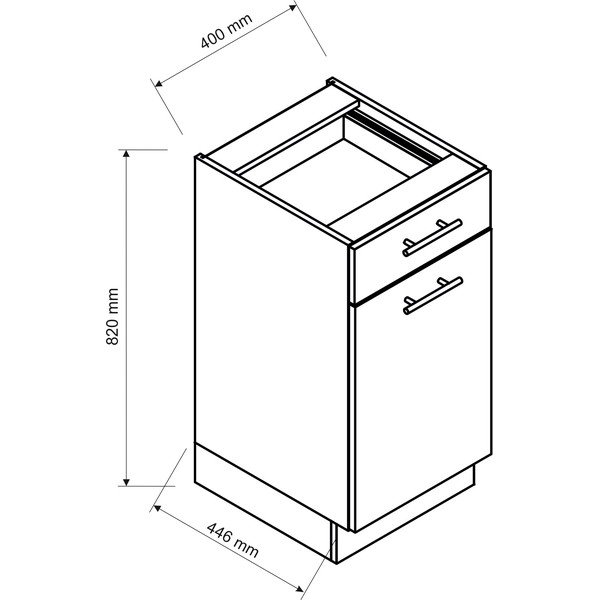Alsó konyhaszekrény (szélesség 40 cm) Kian – STOLKAR-image-2