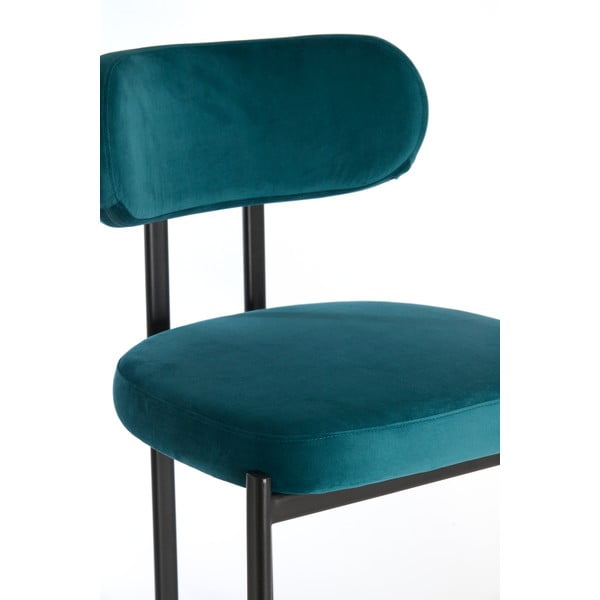 Petróleum színű bársony étkezőszék szett 2 db-os Sonja – Light & Living-image-2