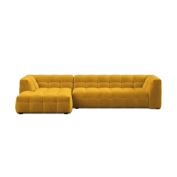 Vesta sárga bársony kanapé, bal oldali - Windsor & Co Sofas
