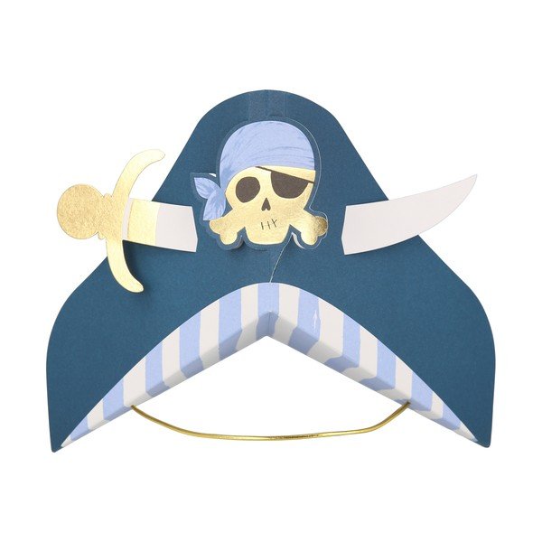 Papír sapka készlet 8 db-os Pirate – Meri Meri-image-3