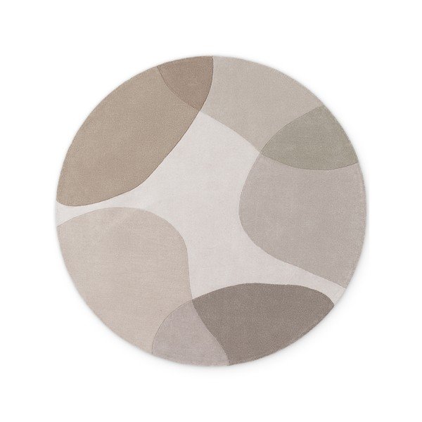 Bézs kézi szövésű gyapjú kerek szőnyeg ø 200 cm Hackney Clarissa – Ted Baker